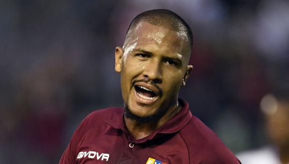 Salomón Rondón se perderá la fecha triple de septiembre de las Eliminatorias Qatar 2022. (Foto: AFP)