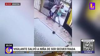 Argentina: vigilante evita que niña sea secuestrada