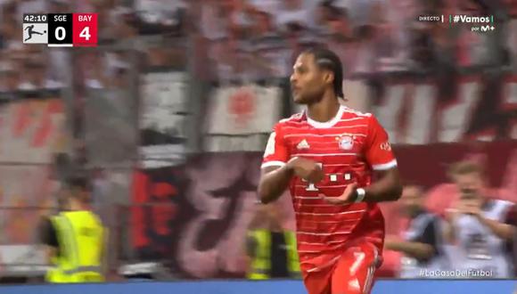 Goles de Serge Gnabry y Jamal Musiala en el Bayern Munich vs Eintracht Frankfurt. (Foto: Captura)