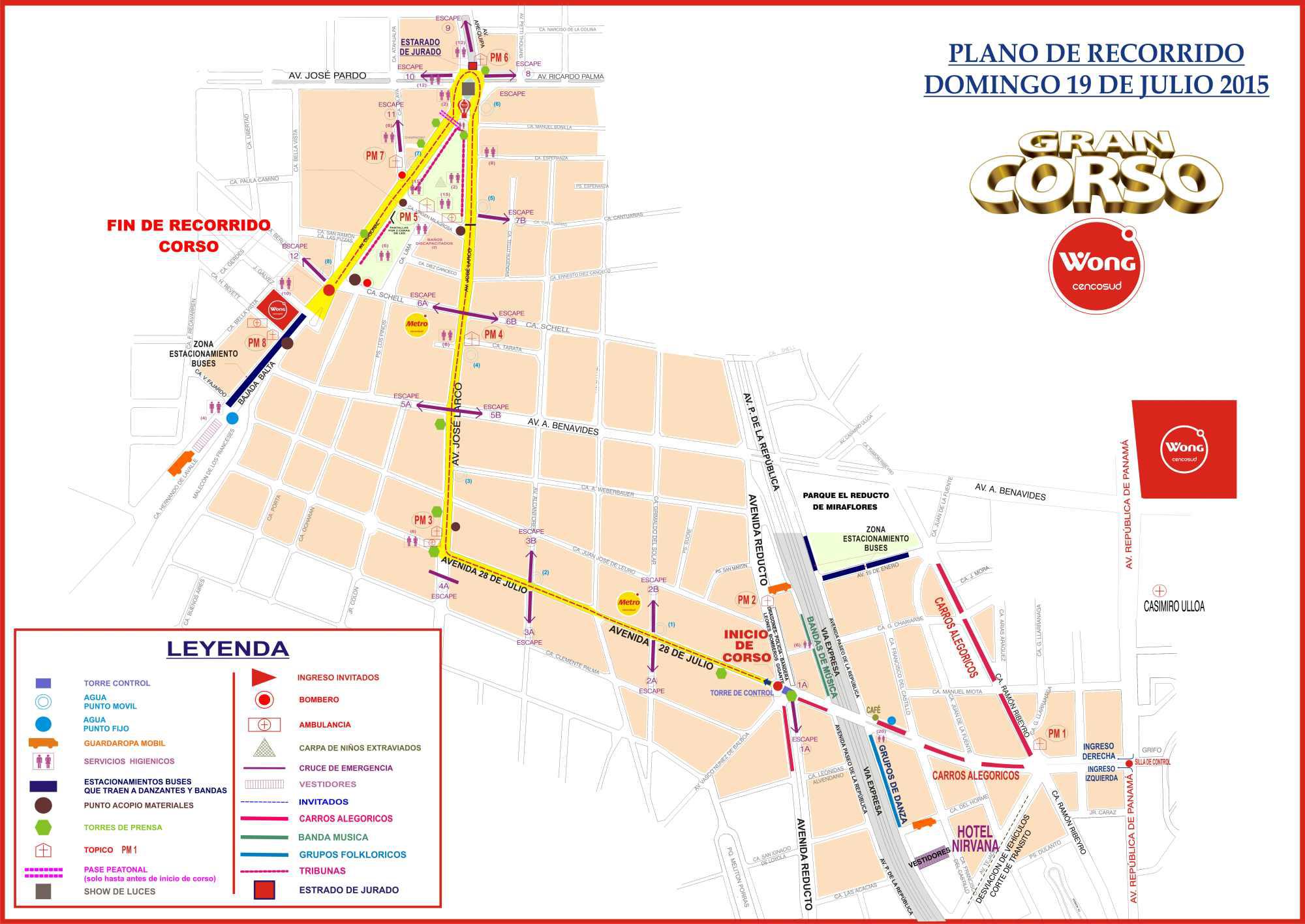Corso de Wong recorrerá estas calles de Miraflores [MAPA] - 2