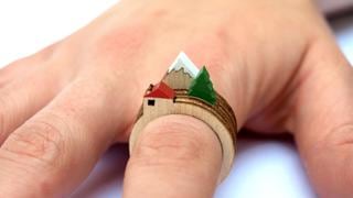 Crea hermosos paisajes con estos anillos de madera