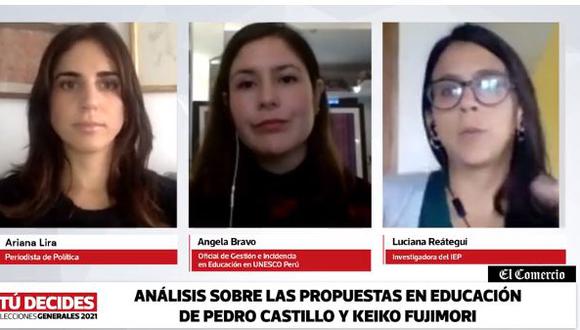 Mesa de análisis sobre los planes de gobierno de educación de Perú Libre y Fuerza Popular