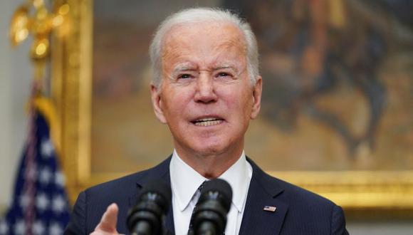 El presidente de EE.UU., Joe Biden, hace comentarios sobre los esfuerzos de su administración para buscar la disuasión y la diplomacia en respuesta a la acumulación militar de Rusia en la frontera de Ucrania, desde la Casa Blanca en Washington. (Foto: REUTERS/Kevin Lamarque).