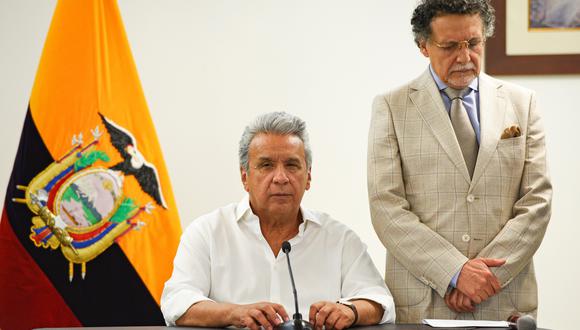Consultado si ha pensado en renunciar, Lenín Moreno respondió: “No, bajo ninguna circunstancia, y no veo por qué tendría que hacerlo si estoy tomando las decisiones correctas”. (Reuters)