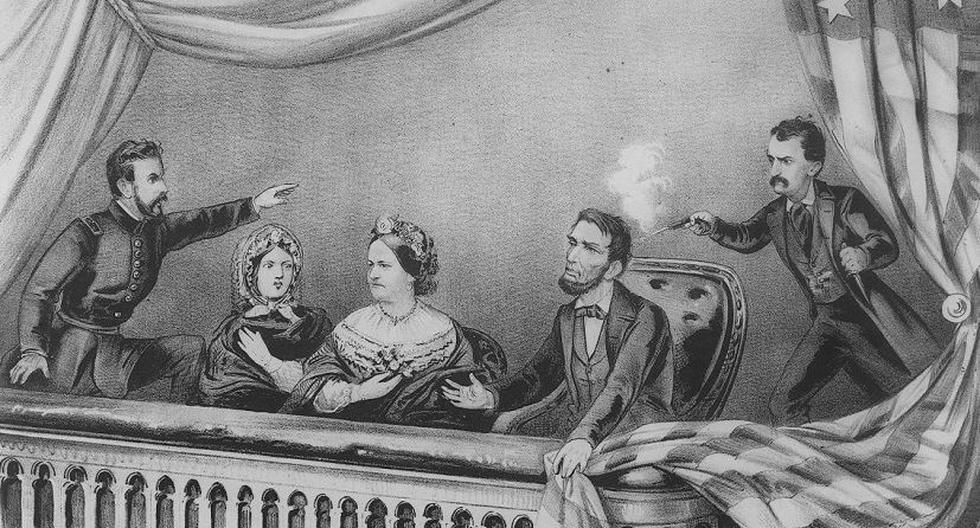 Litografía de 1865 que reproduce el asesinato de Abraham Lincoln. (Foto: Librería  del Congreso EEUU)
