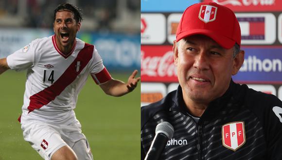 Claudio Pizarro le deseo lo mejor a Juan Reynoso como técnico de Perú. Foto: GEC.