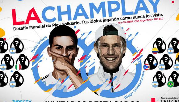 Dybala y Schwartzman fueron capitanes de la "Champlay" solidaria | Foto: Cruz Roja