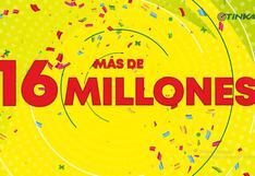 La Tinka: el pozo millonario para este domingo llega a más de S/ 16 millones