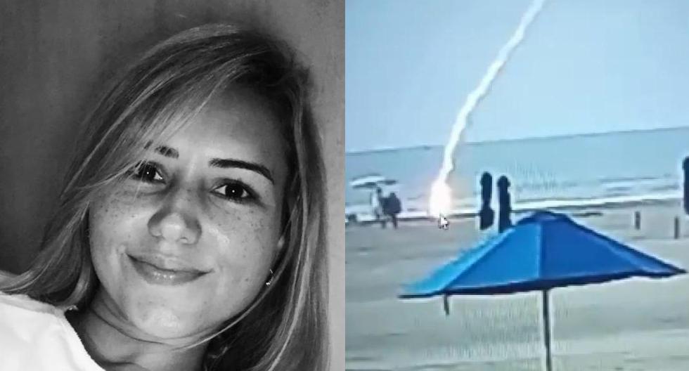 Who was the woman who died after being struck by lightning on Cartagena beach