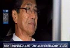 Jaime Yoshiyama fue puesto en libertad en la tarde