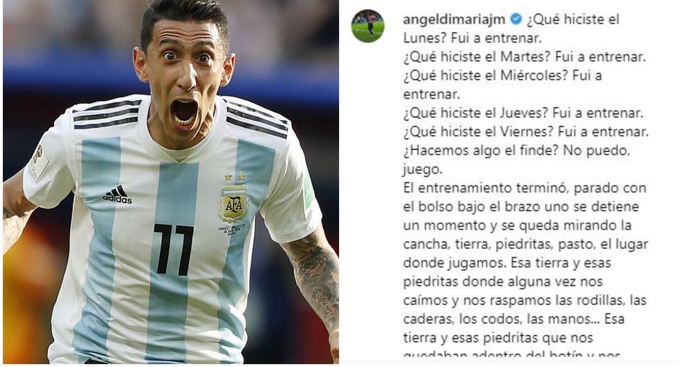 Ángel Di María y su carta más descarnada que se volvió viral "¡De