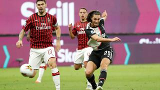 Juventus vs Milan: el fantástico gol de Rabiot para el 1-0 a favor de los bianconeros