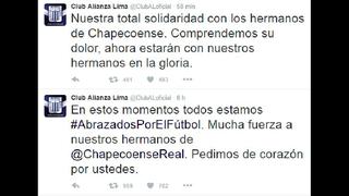 Chapecoense: equipos peruanos se solidarizan con club brasileño