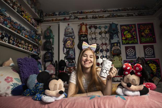 Along with a collection of 2,000 Disney items, Cami Bonetto displays a century of memorabilia that has already been sold in Peru.