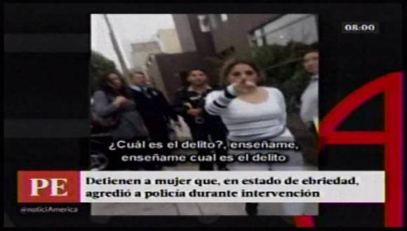 San Isidro: mujer ebria que provocó accidente agredió a policía