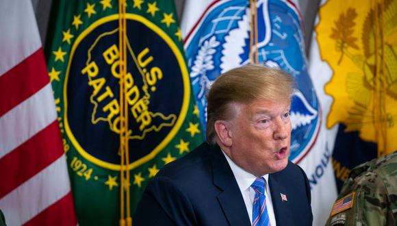 El presidente de Estados Unidos, Donald Trump, participó en una mesa redonda sobre migración y seguridad fronteriza en Caléxico, California, el 5 de abril de 2019. (Al Drago para The New York Times).