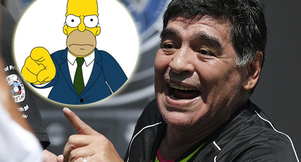 En una entrevista, Diego Maradona confesó que odiaba a Los Simpsons. Sin embargo el protagonista de la serie, Homero, le respondió al exastro de Argentina. (Foto: AFP/Producción)
