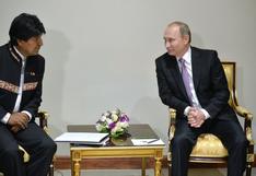 Vladimir Putin quiere cooperar con Evo Morales en armas, energía nuclear y gas
