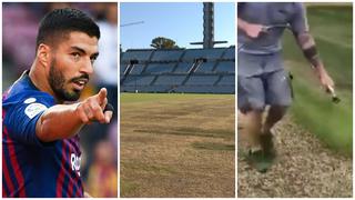 Luis Suárez enfurecido por estado de la cancha del Centenario: "Por favor cambiemos nuestra imagen"