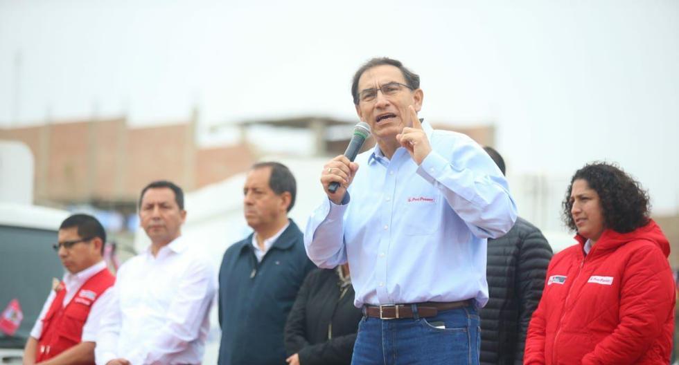 El presidente Martín Vizcarra habló esta mañana durante un evento en el distrito de Leonardo Ortiz, en Chiclayo, Lambayeque. (Foto: Palacio de Gobierno)