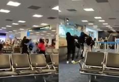 Riña entre al menos 7 personas en aeropuerto de Miami deja un herido | VIDEO 