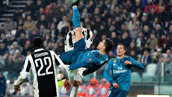 Cristiano Ronaldo regaló una obra de arte en el Real Madrid vs. Juventus. (Foto: AFP)
