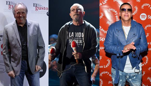 Salón de la Fama 2019. Joan Manuel Serrat, Rubén Blades y Daddy Yankee. (Foto: Agencia).