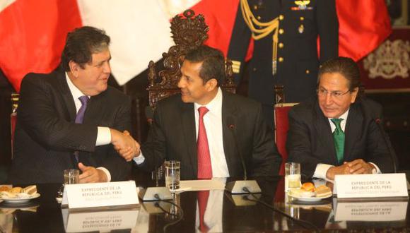 Ex presidente Ollanta Humala y Alejandro Toledo estar&iacute;an en campa&ntilde;a contra Alan Garc&iacute;a, seg&uacute;n el aprista Mauricio Mulder. (Foto: Dante Piaggio/ El Comercio)