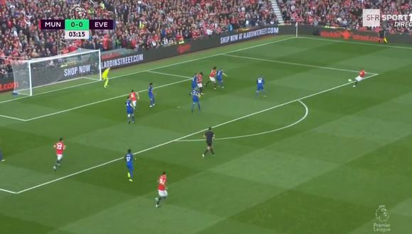 Antonio Valencia abrió el marcador para Manchester United ante Everton con un fantástico gol. (Foto: captura de video)