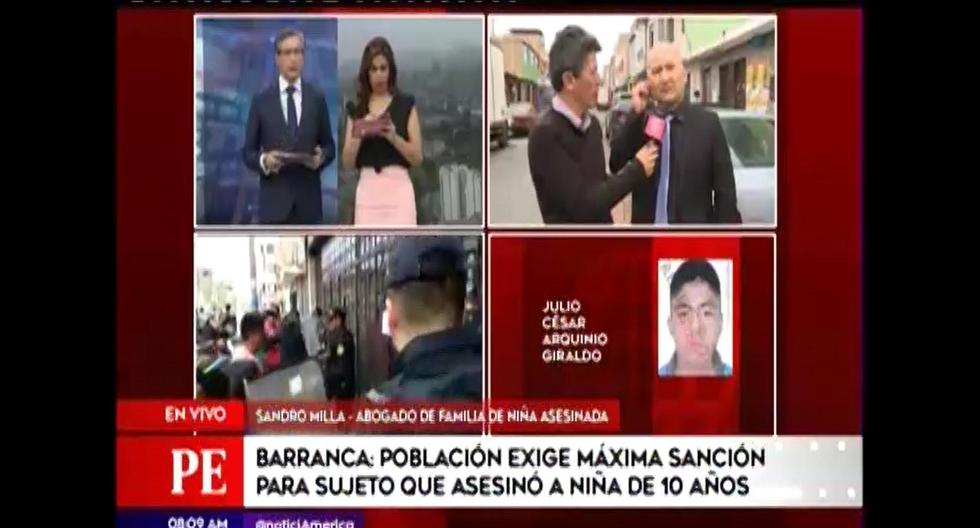 Abogado de la familia de menor en Barranca. (Foto: Captura de video / América Noticias)