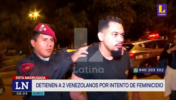 Los dos venezolanos fueron acusados de intento de feminicidio. (Foto: Captura Latina)