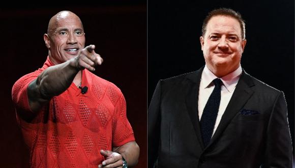 Dwayne Johnson celebra la gran ovación que recibió Brendan Fraser en Festival de Venecia. (Foto: AFP)