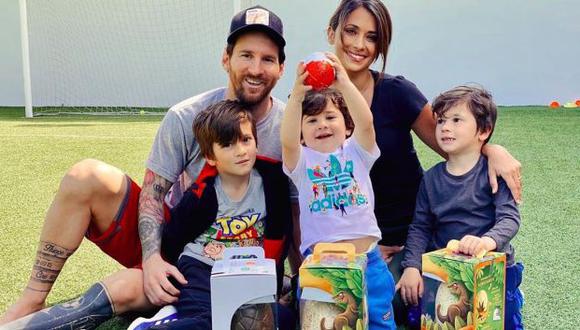 Antonela Roccuzzo le dedicó emotivo saludo a Lionel Messi por el Día del Padre. (Foto: Instagram)