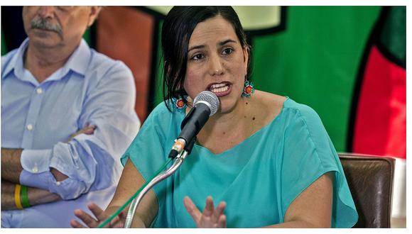 Verónika Mendoza dijo creer que con este resultado deben "persistir, crecer y seguir sumando fuerzas" a su proyecto político. (Foto: GEC)