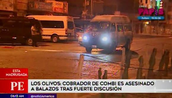 Cobrador de combi Josué Marcelo Huapaya Asunción falleció tras recibir dos disparos en la cabeza&nbsp;(Captura: América Noticias)