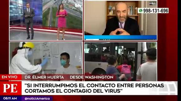 Doctor Élmer Huerta: “si se logra interrumpir el contacto el virus no perdurará"