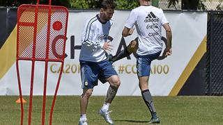 Lionel Messi entrenó con el grupo y sería titular ante Panamá