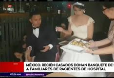 México: recién casados comparten su banquete de bodas en un hospital infantil