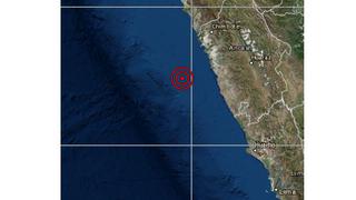 Áncash: sismo de 4,1 grados se registró esta noche en el mar de Casma