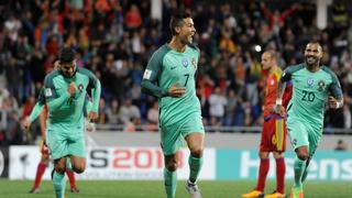 Portugal derrotó 2-0 a Andorra con gol de Cristiano Ronaldo