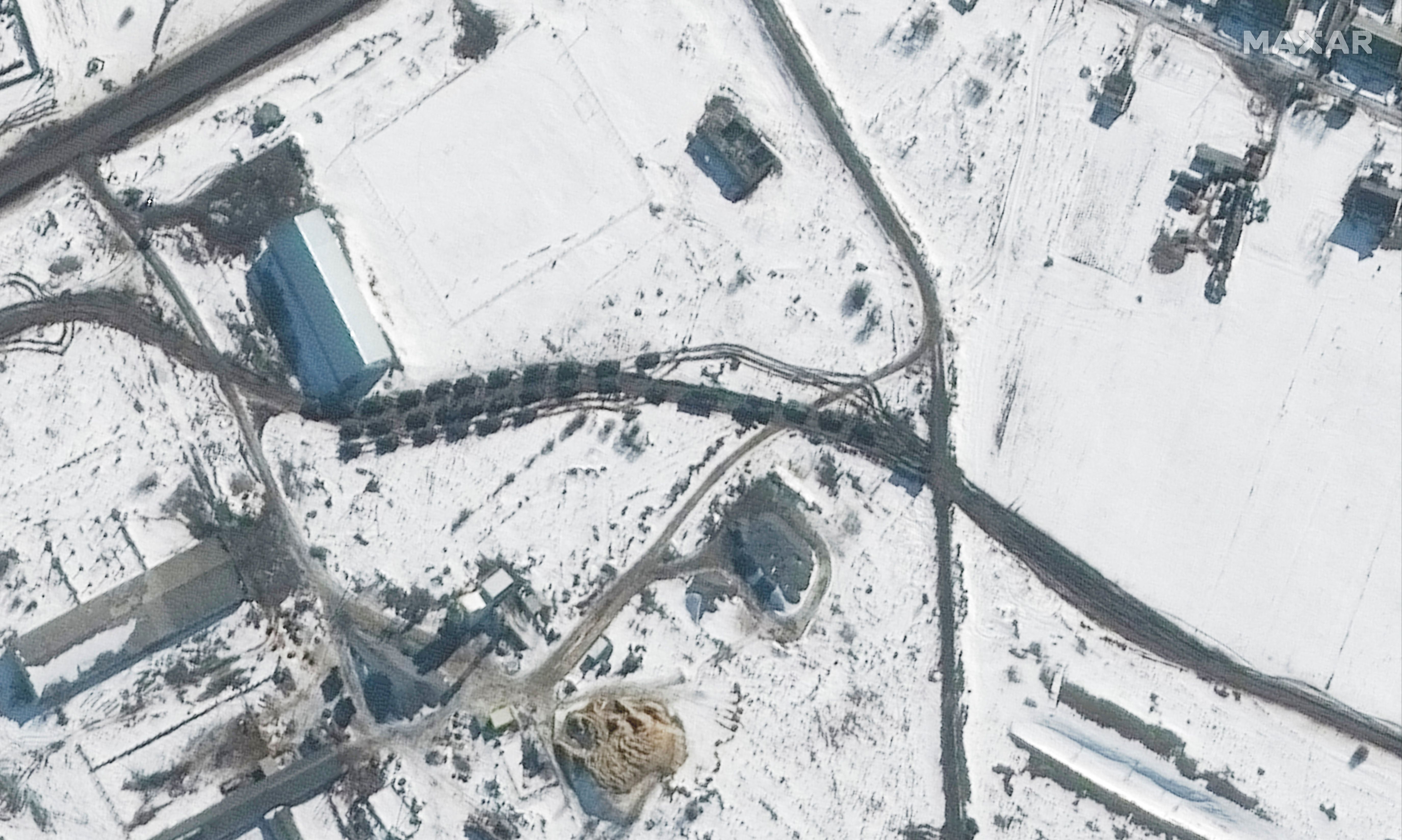 A satellite image shows a battle group deployment near Belgorod, Russia.  (Photo: Maxar Technologies/Handout via REUTERS)