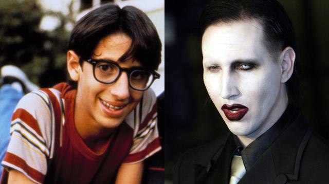 En la década de los 90 surgió una leyenda urbana: Josh Saviano (izq.), intérprete de Paul Pfeiffer en de "Los años maravillosos", creció y se convirtió en el cantante Marilyn Manson (der.). (Fotos: Difusión/ Agencias)