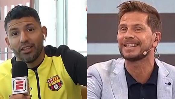 Kun Agüero bromeó con el ‘Pollo’ Vignolo: “Mi remera es amarilla, como te gusta a vos” | Foto: ESPN
