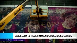 Barcelona retira la imagen de Lionel Messi del Camp Nou