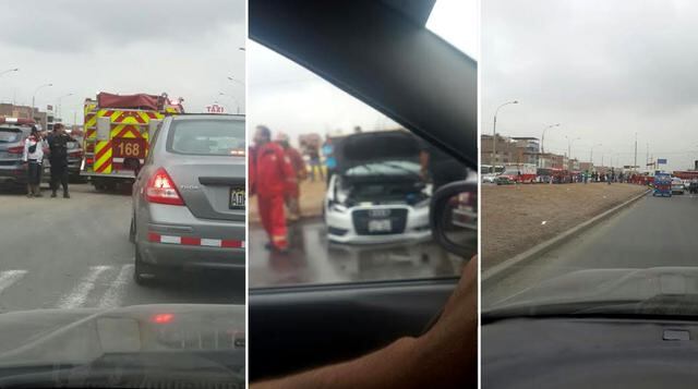 WhatsApp: triple choque por semáforo malogrado en Canta Callao - 2