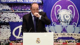 Rafa Benítez se quebró en su primer discurso en Real Madrid