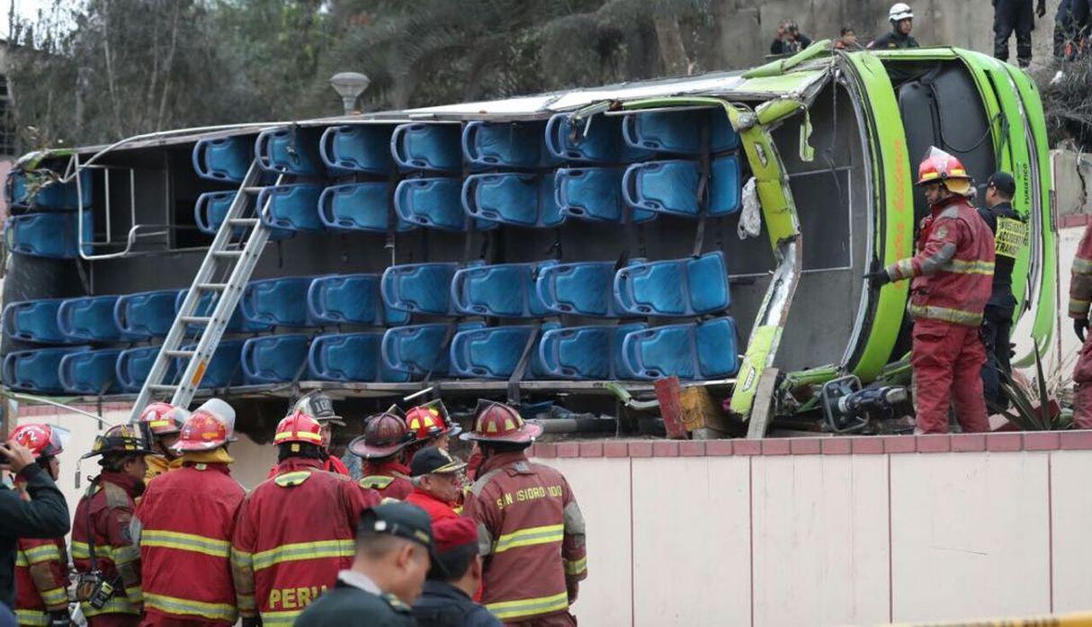 Hasta el momento se ha confirmado la muerte de 7 pasajeros.  (Víctor Gonzales)