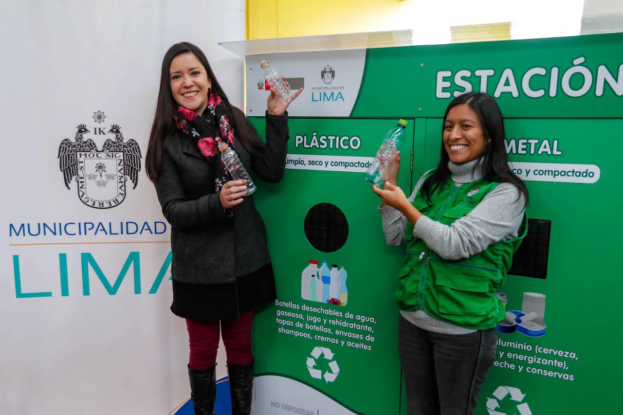 En el Cercado de Lima, se han instalado cuatro estaciones de reciclaje. Se espera contar con cuatro más. Cada una supone una inversión de S/3.500, indican en Ciudad Saludable, que las implementó con la Municipalidad de Lima. (Foto: Municipalidad de Lima)
