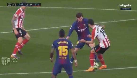 Lionel Messi brilló con Barcelona frente al Athletic Bilbao. (Foto: captura de YouTube)