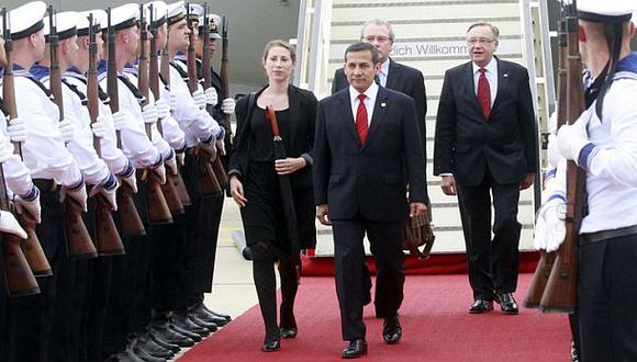 Ollanta Humala llegó a Berlín para reunirse con Angela Merkel